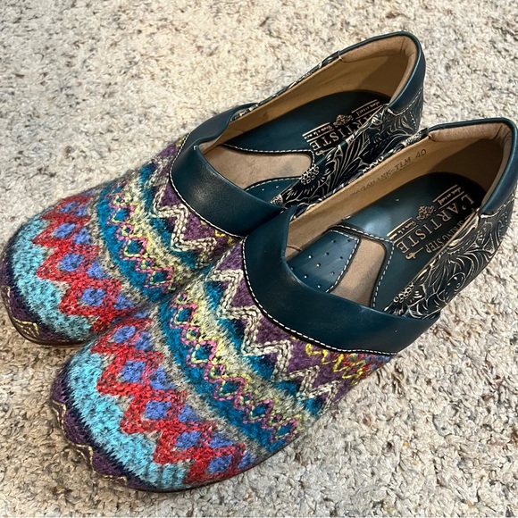 L’Artiste Spring Step Tapestry Clogs Size 40 - Picture 3 of 10